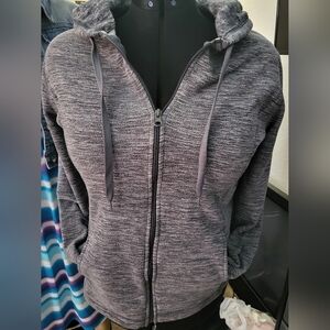 Athletic works charcoal zip-up hoodie